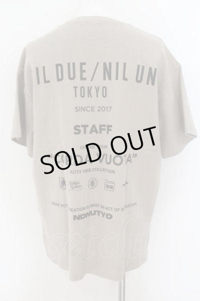 画像2: NIL DUE / NIL UN TOKYO / STAFFS SWEAT BIG Tシャツ  ベージュ O-24-08-11-015-NI-ts-YM-ZT108 (2)
