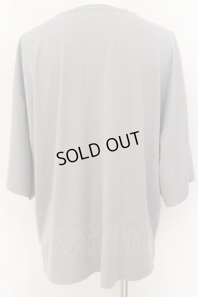 画像2: NO ID. / ドロップショルダードレープBIG Tシャツ ONE グレー O-24-08-11-021-NO-ts-YM-ZT107