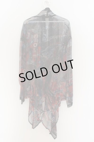 画像3: CIVARIZE / Phenomenon 2WAY シフォン長袖トッパ-ロングカーディガン 44 レッド O-24-08-14-026-CI-to-YM-OS (3)