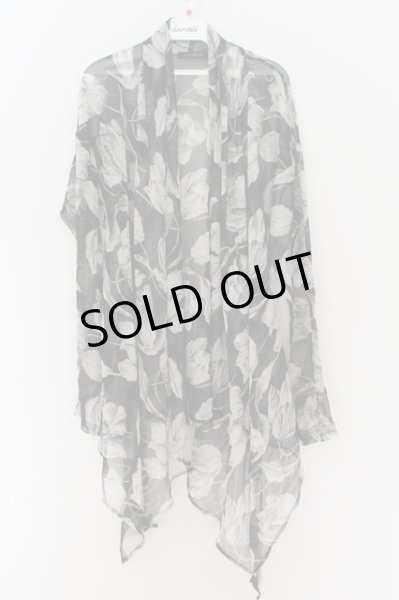 画像1: CIVARIZE / old 2way シフォントッパーカーディガン 44 ブラックｘグレー O-24-08-14-027-CI-to-YM-OS (1)