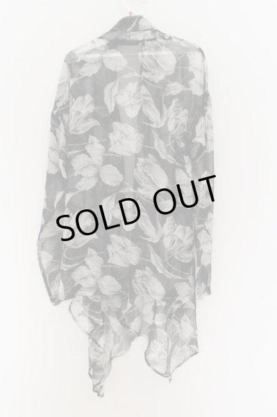 画像2: CIVARIZE / old 2way シフォントッパーカーディガン 44 ブラックｘグレー O-24-08-14-027-CI-to-YM-OS (2)