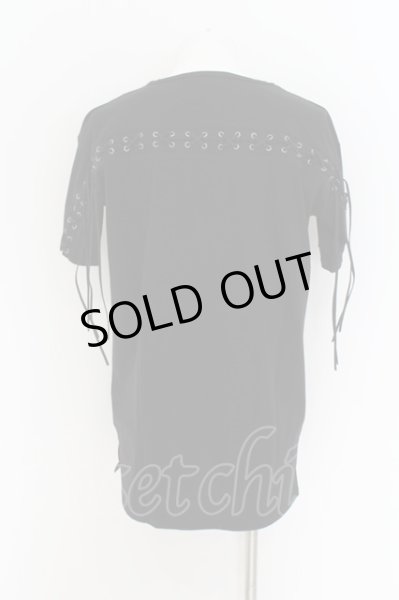 画像2: CIVARIZE / Strain バックレースアップTシャツ 44 ブラック O-24-08-14-031-CI-ts-YM-OS (2)