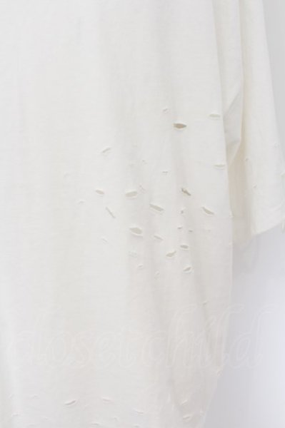 画像2: NO ID. / デストロイBIGTシャツ ONE ホワイト O-24-08-14-004-NO-ts-YM-ZT171 (2)
