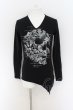 画像1: CIVARIZE / スカルプリントロングカットソー 46 ブラック O-24-08-14-033-CI-to-YM-OS (1)