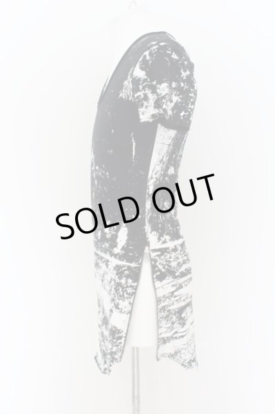 画像3: CIVARIZE / サイドZIP総柄ロングTシャツ 44 ブラックｘホワイト O-24-08-14-035-CI-ts-YM-OS (3)