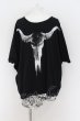 画像1: CIVARIZE / プリントポンチョ2Pレイヤードトップス 46  ブラックxホワイト O-24-08-14-038-CI-ts-YM-OS (1)