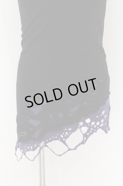 画像2: CIVARIZE / Poisonous クラッシュ加工フェイクレイヤードタンクトップ 44 ブラックｘパープル O-24-08-14-039-CI-to-YM-OS (2)