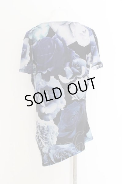 画像2: CIVARIZE / Iris ドレープ花柄Tシャツ 44 ブルーxブラック O-24-08-14-042-CI-ts-YM-OS (2)