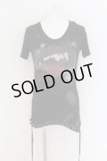 CIVARIZE / Upheaval サイドギャザーリップTシャツ 46 ブラック O-24-08-14-051-CI-ts-YM-OS