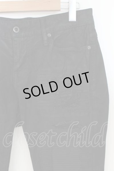 画像2: CIVARIZE / Tearing 蛇腹リメイクスキニーデニムパンツ 44 ブラック O-24-08-14-061-CI-pa-YM-ZT508 (2)