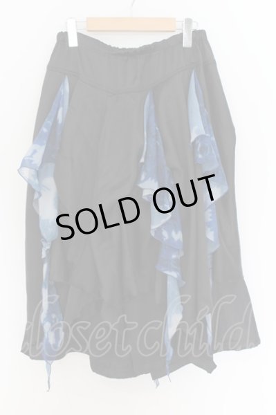 画像1: CIVARIZE / Fadeless レイヤードスカートパンツ 44 ブラックｘブルー O-24-08-14-063-CI-pa-YM-ZT098 (1)