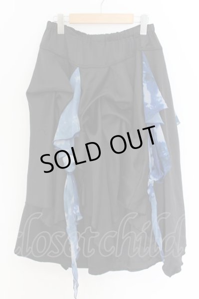 画像2: CIVARIZE / Fadeless レイヤードスカートパンツ 44 ブラックｘブルー O-24-08-14-063-CI-pa-YM-ZT098 (2)