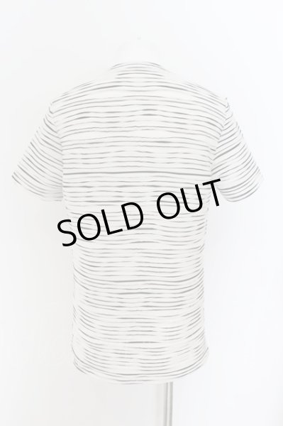 画像2: TORNADO MART / ボーダージャガードVネックTシャツ L ホワイト O-24-08-14-007-TO-ts-YM-ZT173 (2)