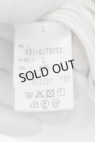 画像3: TORNADO MART / ボーダージャガードVネックTシャツ L ホワイト O-24-08-14-007-TO-ts-YM-ZT173 (3)