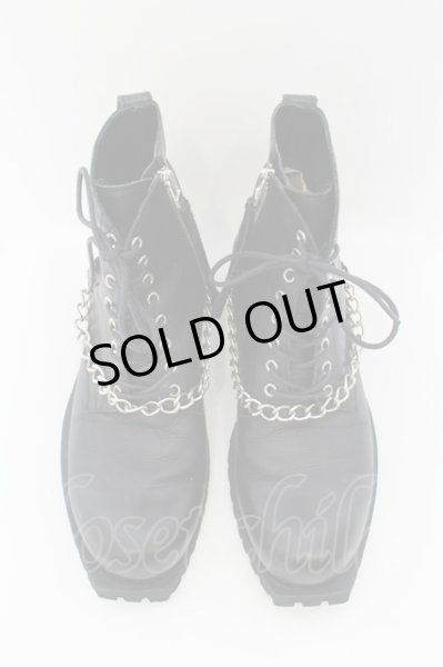 画像3: CIVARIZE / Amazing チェーン付きレースアップブーツ 43（26.5〜27cm） ブラック O-24-08-14-072-CI-sho-YM-ZT4000 (3)