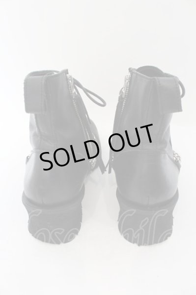 画像7: CIVARIZE / Amazing チェーン付きレースアップブーツ 43（26.5〜27cm） ブラック O-24-08-14-072-CI-sho-YM-ZT4000 (7)