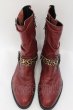 画像3: CIVARIZE / Revolverレオパードベルテッドエンジニアブーツ 43(26.5〜27cm) ワイン O-24-08-14-073-CI-sho-YM-ZT-S005 (3)