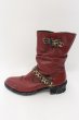 画像4: CIVARIZE / Revolverレオパードベルテッドエンジニアブーツ 43(26.5〜27cm) ワイン O-24-08-14-073-CI-sho-YM-ZT-S005 (4)