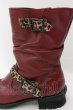 画像5: CIVARIZE / Revolverレオパードベルテッドエンジニアブーツ 43(26.5〜27cm) ワイン O-24-08-14-073-CI-sho-YM-ZT-S005 (5)