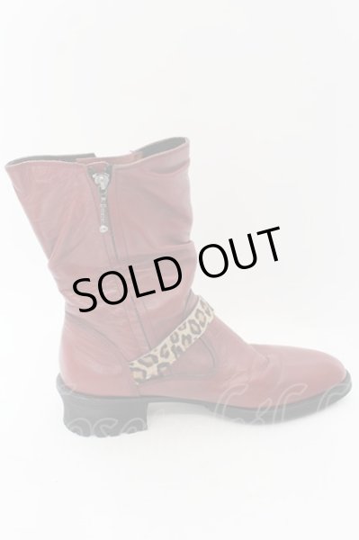 画像7: CIVARIZE / Revolverレオパードベルテッドエンジニアブーツ 43(26.5〜27cm) ワイン O-24-08-14-073-CI-sho-YM-ZT-S005 (7)