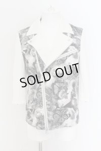 CIVARIZE / Sacrifice 7分袖切り替えポンチライダース 46 ホワイト O-24-08-14-020-CI-ja-YM-OS