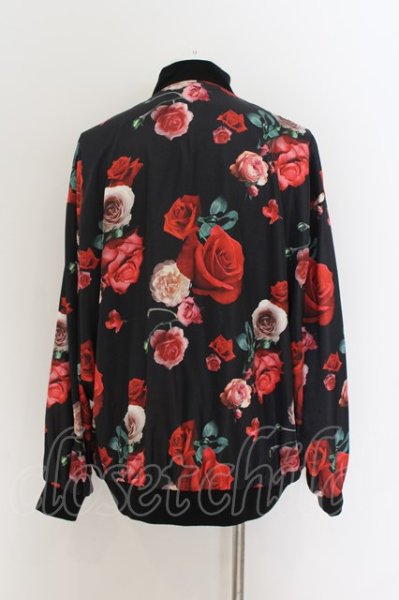 画像3: CIVARIZE / Roseプリントドロップショルダーブルゾン 44 ブラックｘレッド O-24-08-14-021-CI-ja-YM-ZY (3)
