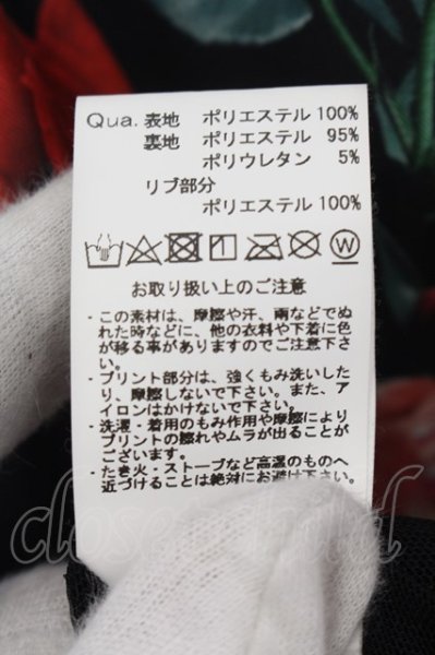 画像4: CIVARIZE / Roseプリントドロップショルダーブルゾン 44 ブラックｘレッド O-24-08-14-021-CI-ja-YM-ZY (4)