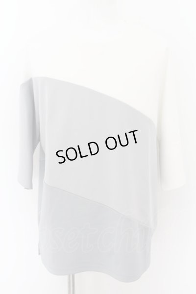 画像1: NO ID. / チェンジングドルマンBIG　Tシャツ ONE ホワイトｘグレー O-24-08-18-001-NO-ts-YM-ZT171