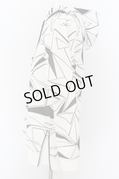 画像2: CIVARIZE / ジオメトリック総柄プルパーカー 46 ホワイト O-24-08-18-045-CI-to-YM-ZY (2)