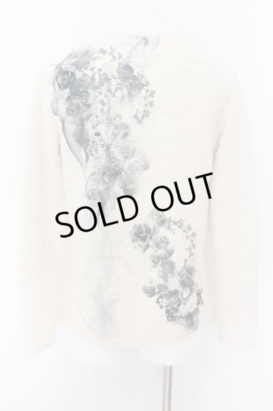 画像2: TORNADO MART / ウェーブジャガード（フラワー）カットソー L オフホワイト O-24-08-18-005-TO-to-YM-OS (2)