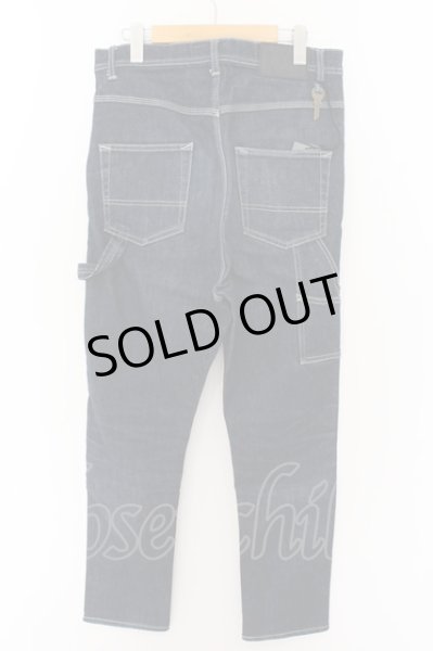 画像2: Moonage Devilment（清春） / ストレッチサルエルデニムパンツ 01 インディゴ O-24-08-18-049-MO-pa-YM-ZT197 (2)