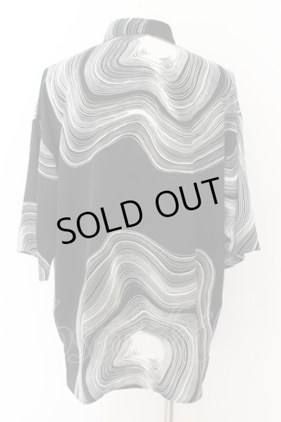 画像2: NO ID. / ハーフスリーブプリントBIGシャツ ONE ブラック O-24-08-18-013-NO-sh-YM-OS (2)