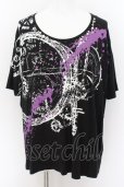 画像1: CIVARIZE / 金具装飾襟プリントワイドトップス F クロ O-24-08-18-016-CI-ts-OW-ZT220 (1)