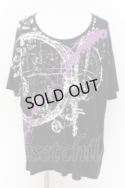 画像1: CIVARIZE / 金具装飾襟プリントワイドトップス F クロ O-24-08-18-016-CI-ts-OW-ZT220 (1)