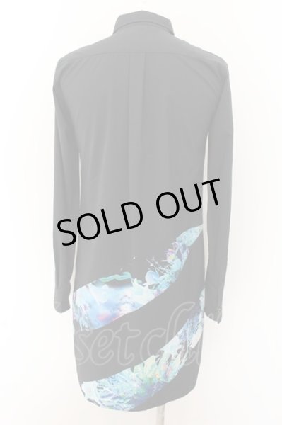 画像2: CIVARIZE / ストライプフラワープリントロング 44 ブラックｘブルー O-24-08-18-022-CI-sh-YM-ZT207 (2)