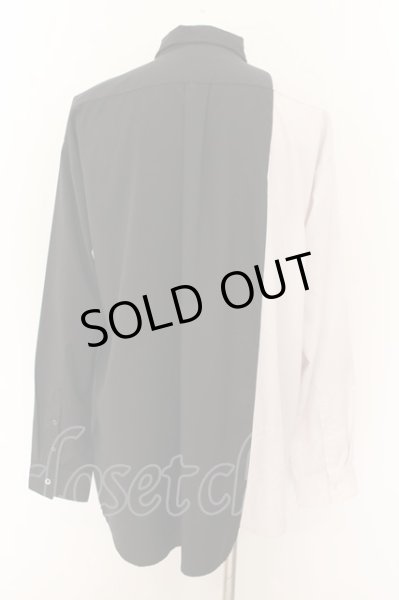 画像2: CIVARIZE / ネクタイ付きバイカラーシャツ F ブラックｘホワイト O-24-08-18-027-CI-sh-YM-OS (2)