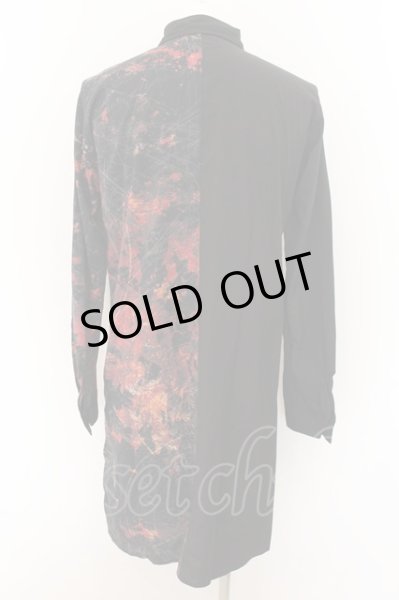 画像2: CIVARIZE / バイカラー昇華ロングシャツ 46 ブラックｘレッド O-24-08-18-030-CI-sh-YM-ZT305 (2)