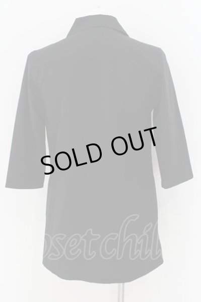 画像2: CIVARIZE / 五分袖シャツライダースジャケット 46 ブラック O-24-08-21-034-CI-sh-YM-OS (2)