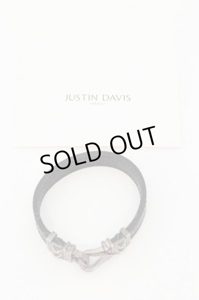 画像5: Justin Davis / CAPRICE LEATHER ブレスレット シングル M(約18.5cm) シルバーｘブラック O-24-08-21-054-Ju-ac-YM-ZT-ML005 (5)