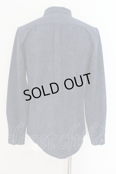 画像2: GOSTAR DE FUGA / ストレッチシアサッカーワイドカラーシャツ 46 ブルー O-24-08-21-006-GO-sh-YM-ZT334 (2)