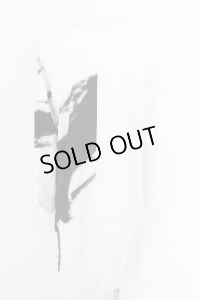 画像2: CIVARIZE / Gorgeモードバイカラープリントロングシャツ 46 ホワイトｘブラック O-24-08-21-013-CI-sh-YM-OS (2)