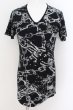 画像1: CIVARIZE / チェーン総柄サイドZIPTシャツ 46 ブラック O-24-08-21-002-CI-ts-YM-ZT220 (1)