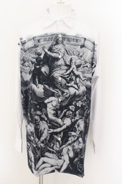 画像1: CIVARIZE / 宗教柄ロングシャツ 44 ホワイト O-24-08-21-016-CI-sh-YM-ZT305 (1)