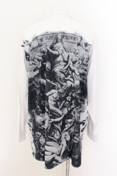 画像2: CIVARIZE / 宗教柄ロングシャツ 44 ホワイト O-24-08-21-016-CI-sh-YM-ZT305 (2)
