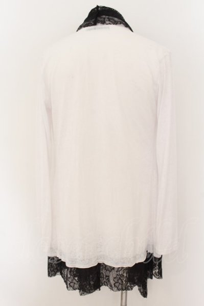 画像3: CIVARIZE / Erosionレース切り替えカーディガン 44 ホワイトｘブラック O-24-08-21-018-CI-to-YM-ZT275 (3)