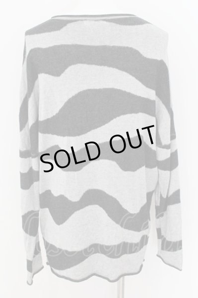 画像2: CIVARIZE / Distortionニットソー 44 ホワイトｘブラック O-24-08-21-022-CI-to-YM-OS (2)