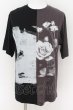画像1: TORNADO MART / バイカラープリントオーバーTシャツ M ブラックｘチャコール O-24-08-24-010-TO-ts-YM-ZT330 (1)