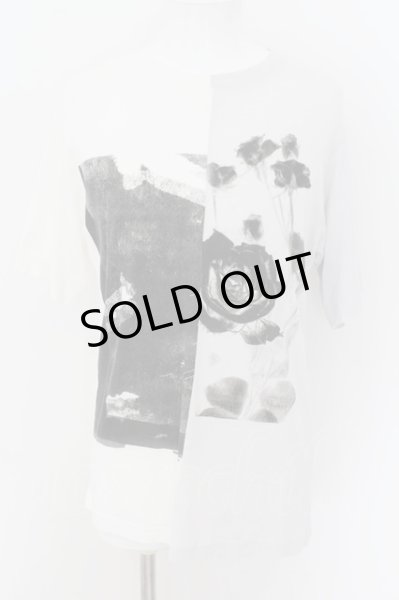 画像1: TORNADO MART / バイカラープリントオーバーTシャツ M ホワイトｘライトグレー O-24-08-24-011-TO-ts-YM-ZT330 (1)