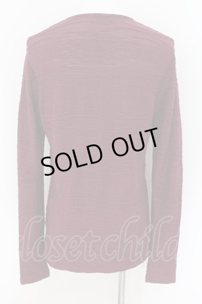 画像2: TORNADO MART / タックジャガードムラボーダーカットソー M ボルドー O-24-08-24-025-TO-to-YM-ZT333 (2)