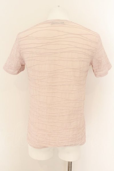 画像2: TORNADO MART / タックジャガードジャージー VネックTシャツ  ピンク O-24-08-24-032-TO-ts-YM-ZT332 (2)